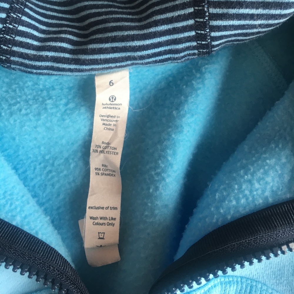 lululemon athletica Blue Striped Women's Sweatshirt - Picture 2 of 4